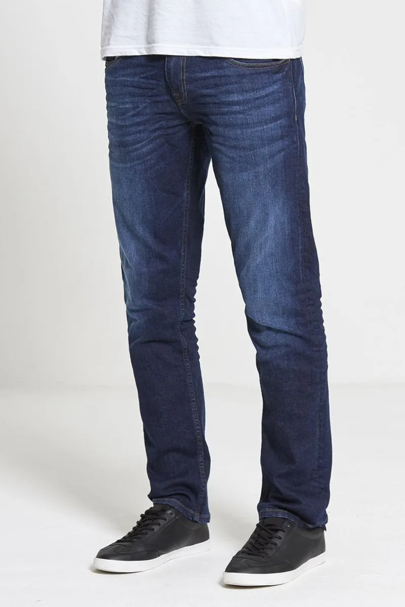 DML Maverick Slim Straight Stretch Jeans Dark Wash-3