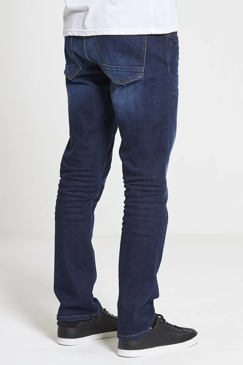 DML Maverick Slim Straight Stretch Jeans Dark Wash-1