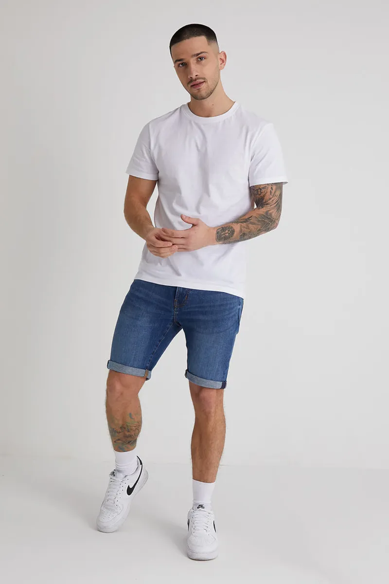 DML Texas Mid Blue Demin Short 38 WAIST ONLY -1