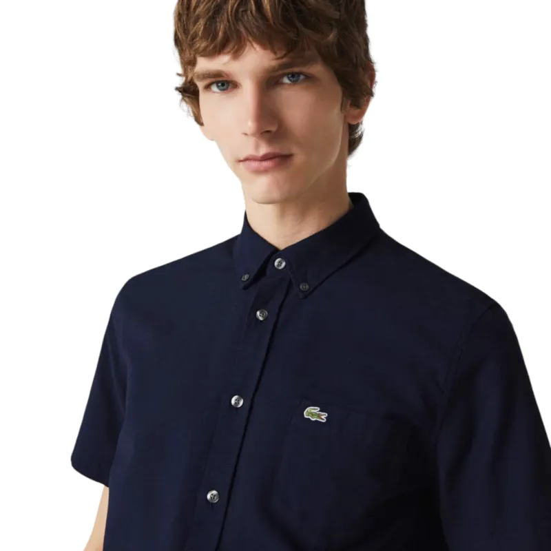 Lacoste Regular Fit Oxford Cotton Shirt Navy-1