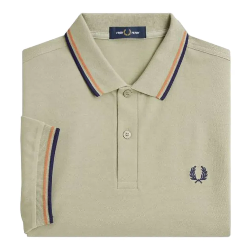 Fred Perry M3600-T52 Polo T-shirt Seagrass / Rust / Navy