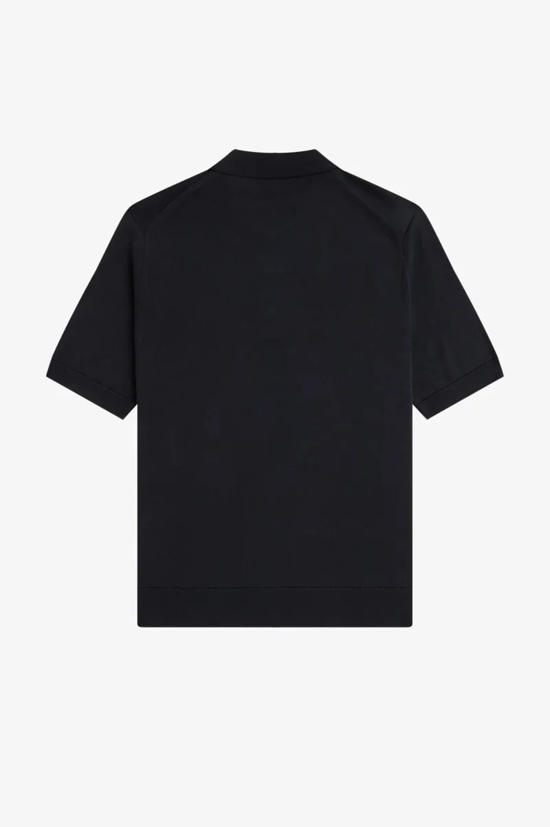 Fred Perry Cotton Knitted Shirt Navy-6