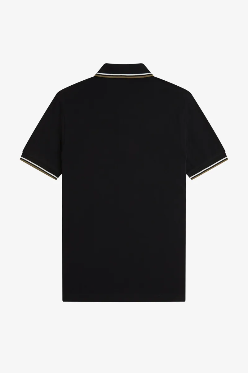 Fred Perry M3600-59D Polo T-shirt Black / Snow / Bronze -7
