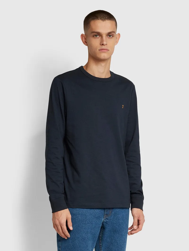 Farah Worthington Long Sleeve T-shirt Navy