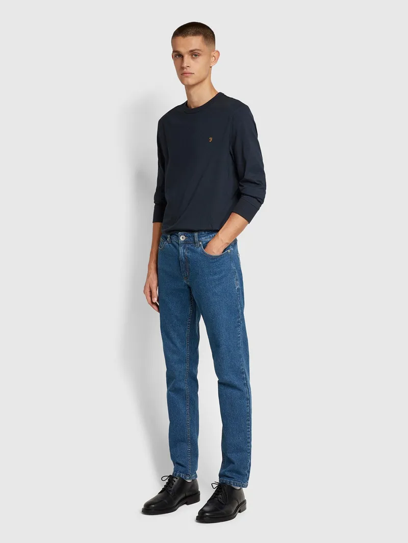 Farah Worthington Long Sleeve T-shirt Navy-2