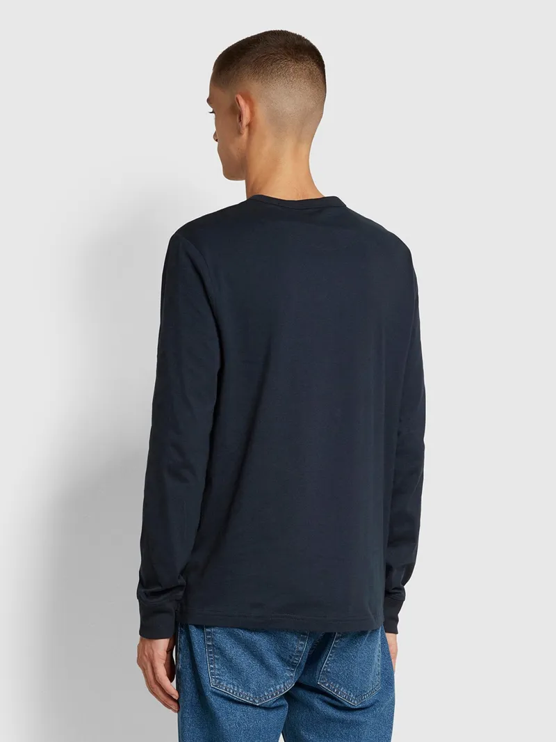 Farah Worthington Long Sleeve T-shirt Navy-1