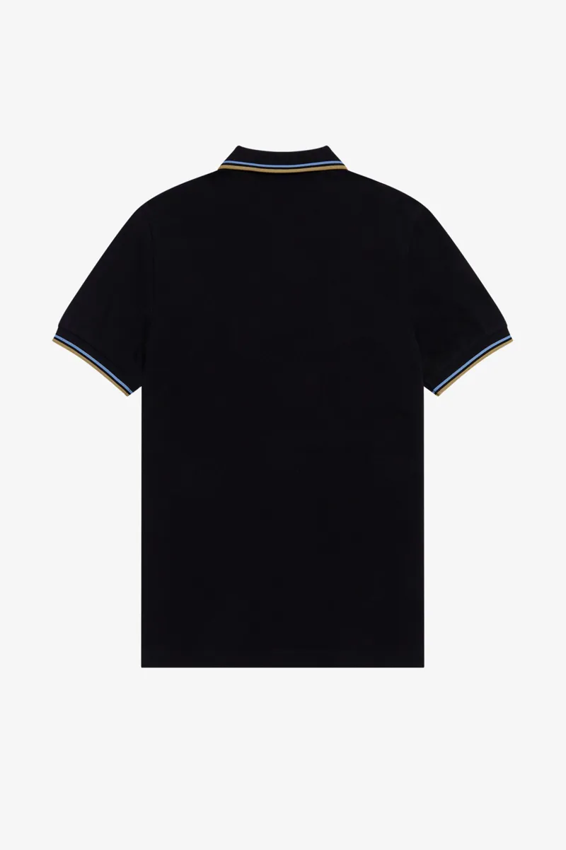 Fred Perry M3600-P41 Polo T-Shirt Black / Sky / Desert-1