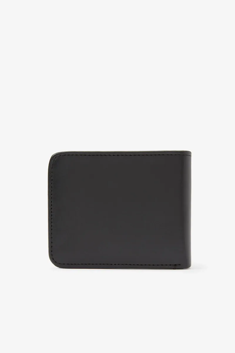 Fred Perry L8278-102 Graphic Leather Billfold Wallet Black-2