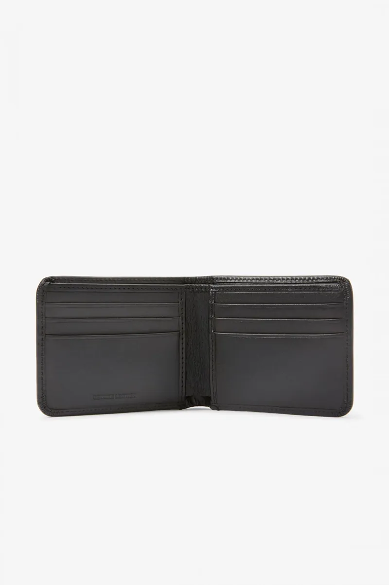 Fred Perry L8278-102 Graphic Leather Billfold Wallet Black-1