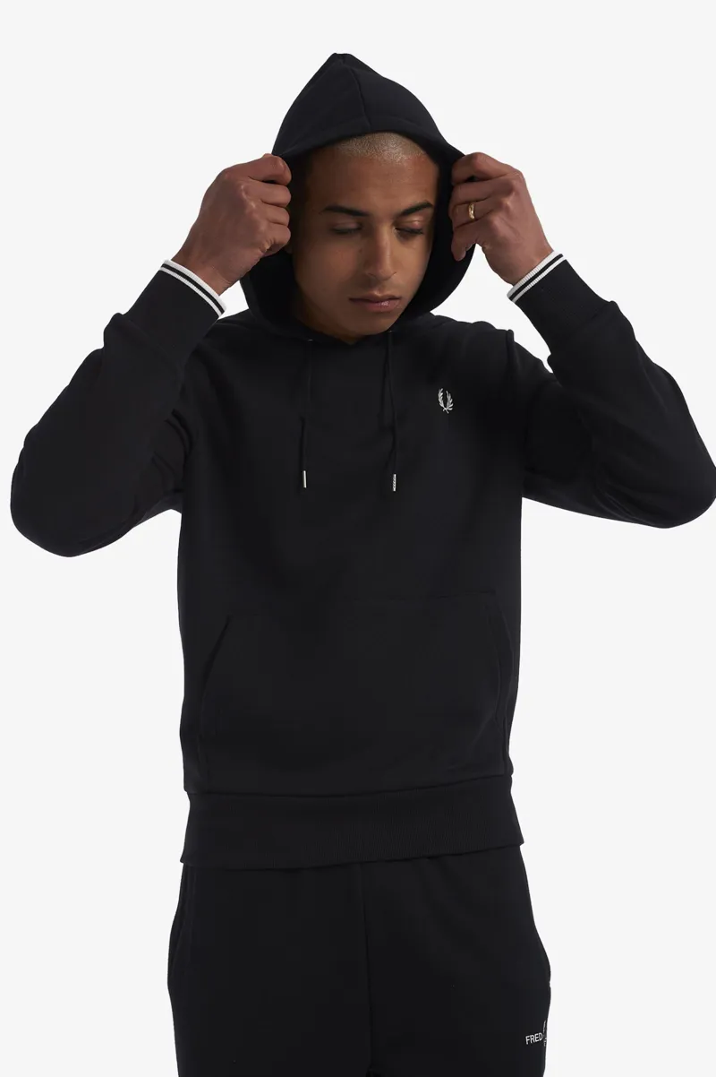 Fred Perry M2643-102 Mens Overhead Tipped Hoodie Black