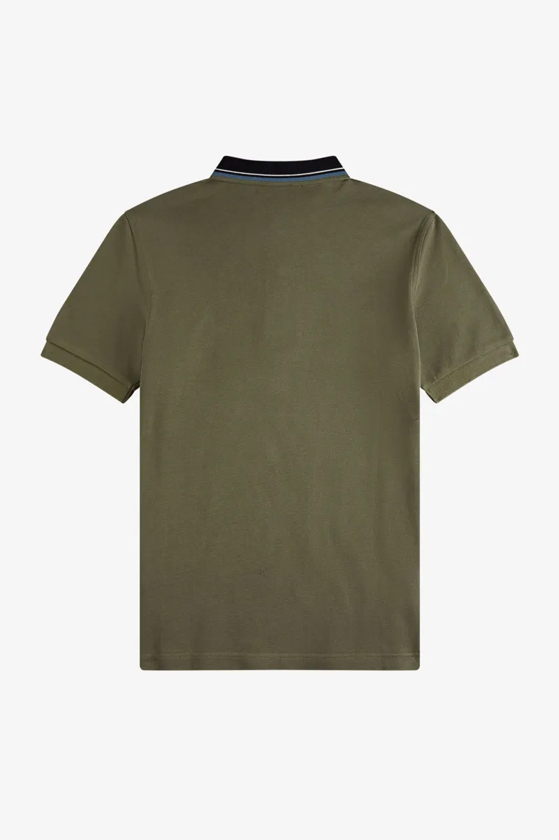 Fred Perry M3614-B57 Medal Stripe Polo T-shirt Military Green-2