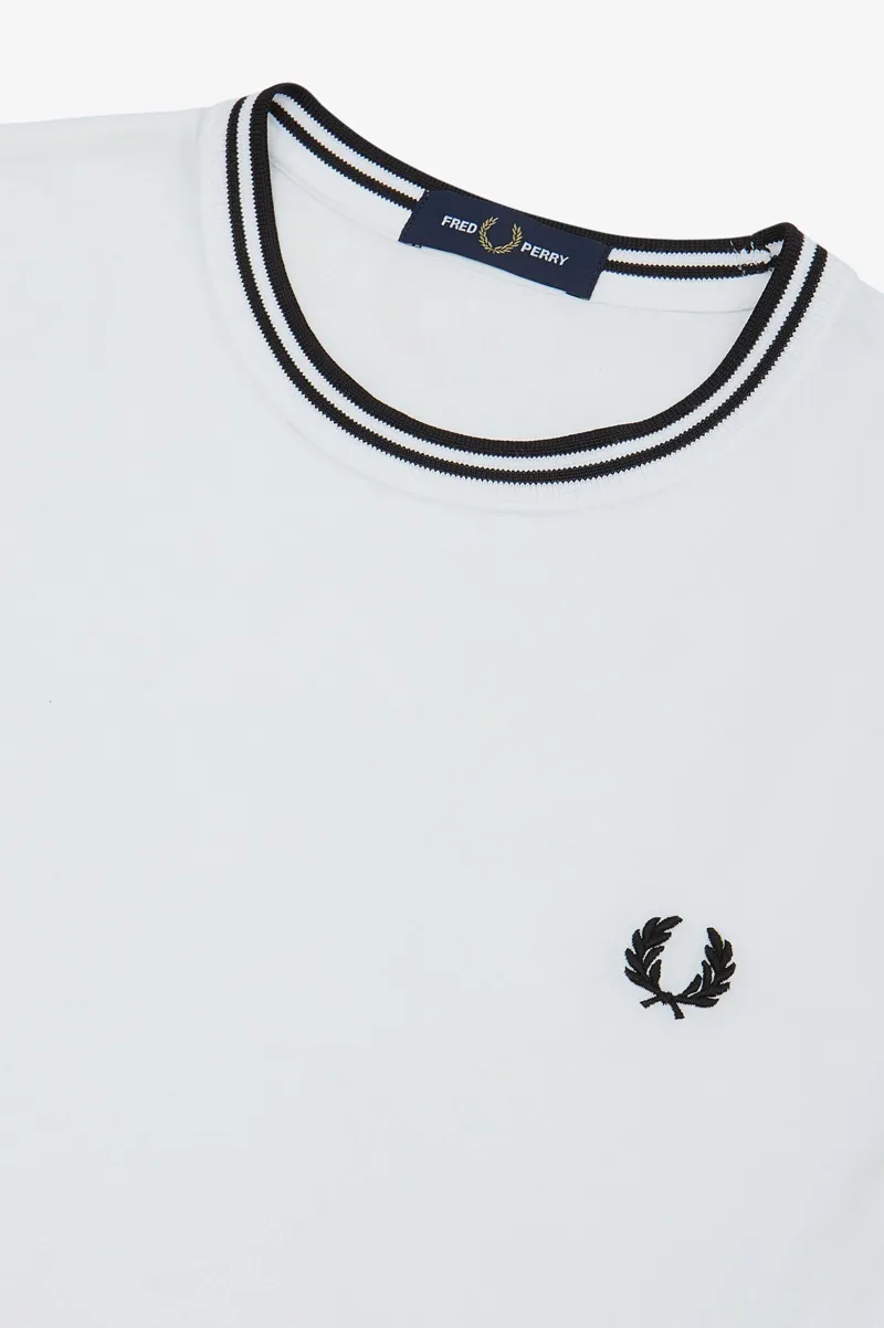 Fred Perry Twin Tipped T-shirt White / Black / Black -1