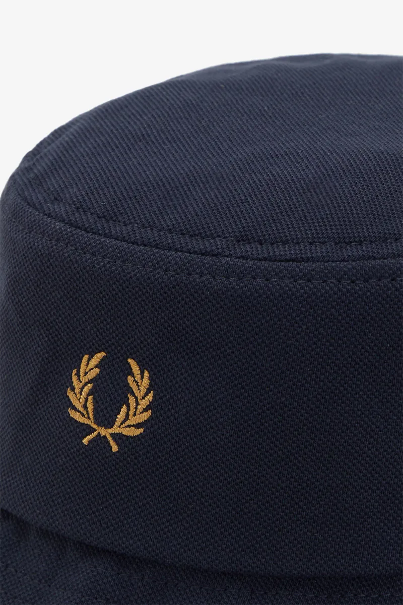 Fred Perry Pique Bucket Hat Navy-3
