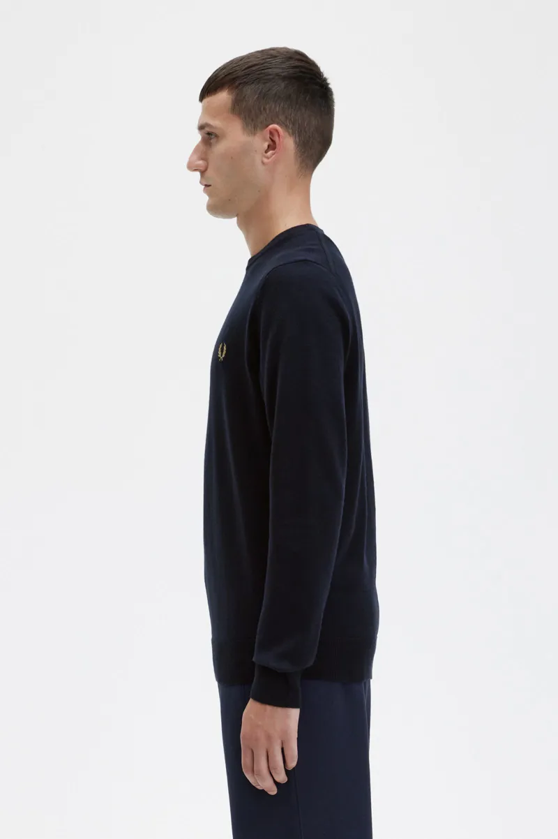 Fred Perry Classic Crew Neck Jumper Navy XL ONLY LAST ONE-1