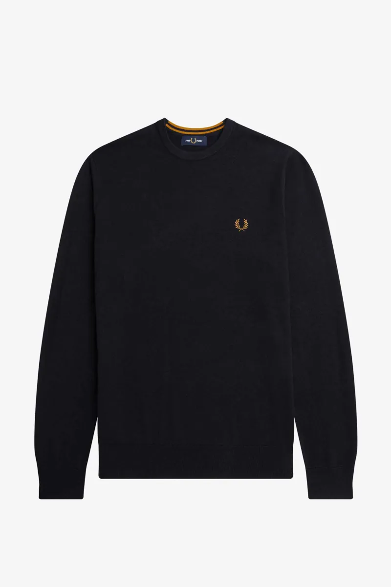 Fred Perry Classic Crew Neck Jumper Navy XL ONLY LAST ONE-6