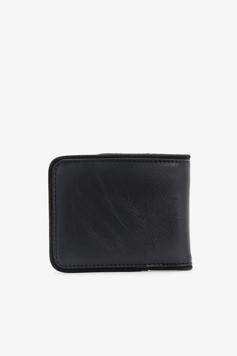 Fred Perry Tonal Billfold Wallet Black-2