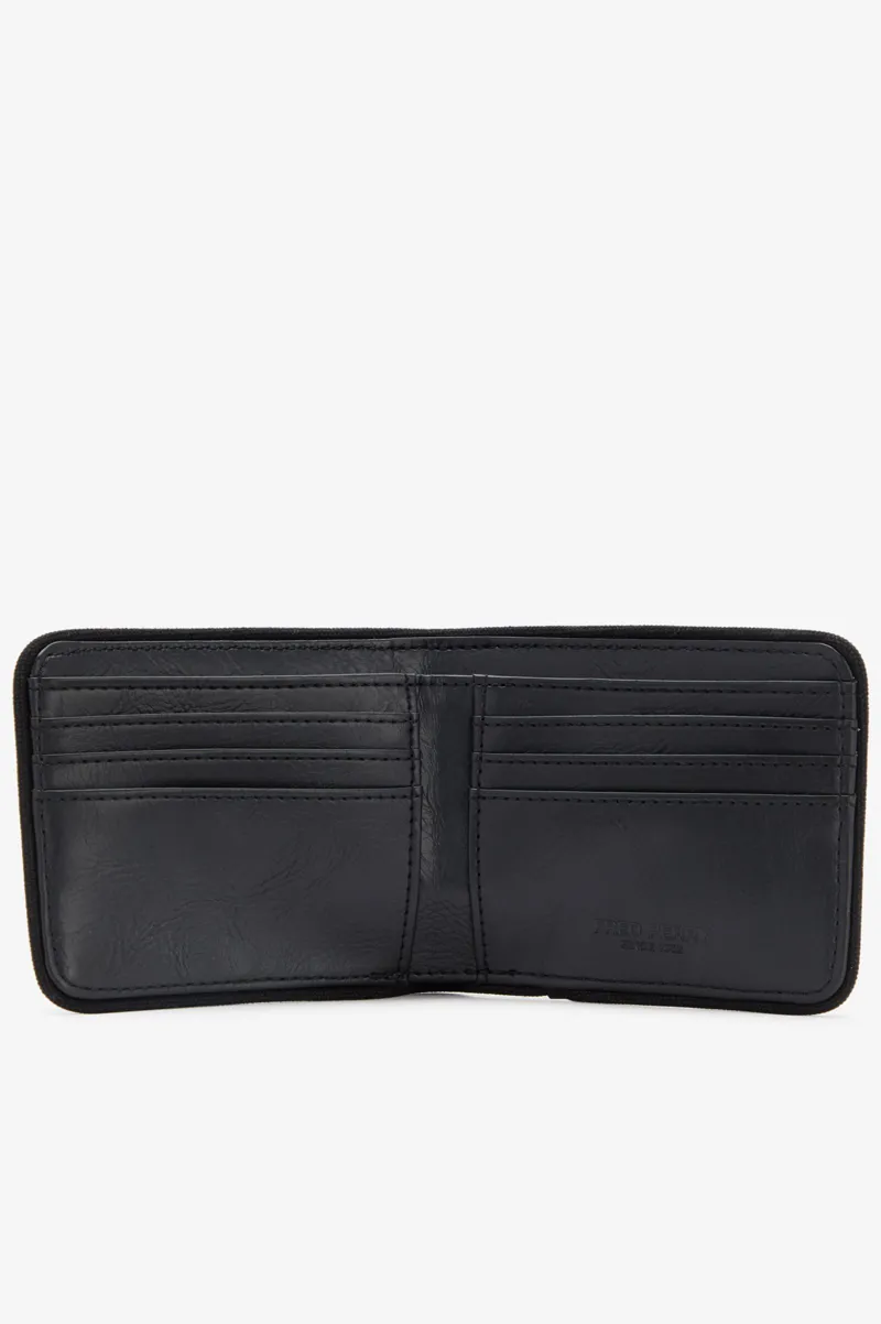 Fred Perry Tonal Billfold Wallet Black-1