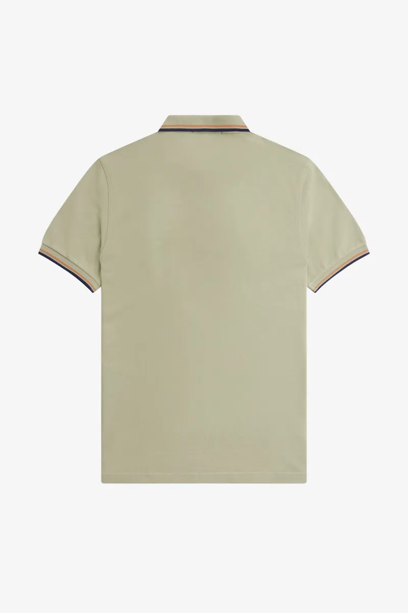 Fred Perry M3600-T52 Polo T-shirt Seagrass / Rust / Navy-3