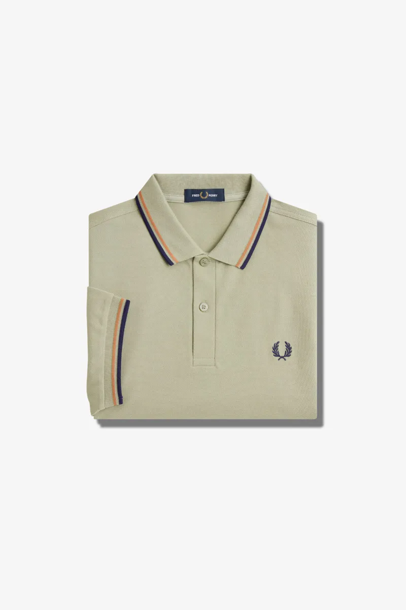 Fred Perry M3600-T52 Polo T-shirt Seagrass / Rust / Navy-1
