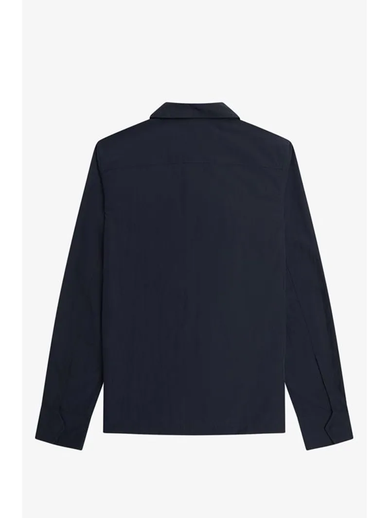 Fred Perry Lightweight Zip-Through Overshirt Navy-1