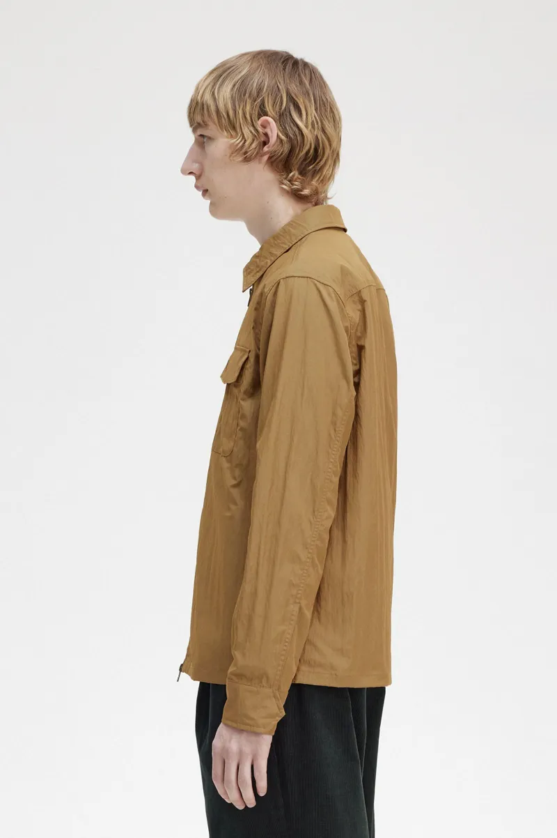 Fred Perry ベージュ Zip-Through Overshirt Fred Perry Zip Through Overshirt - Oyster