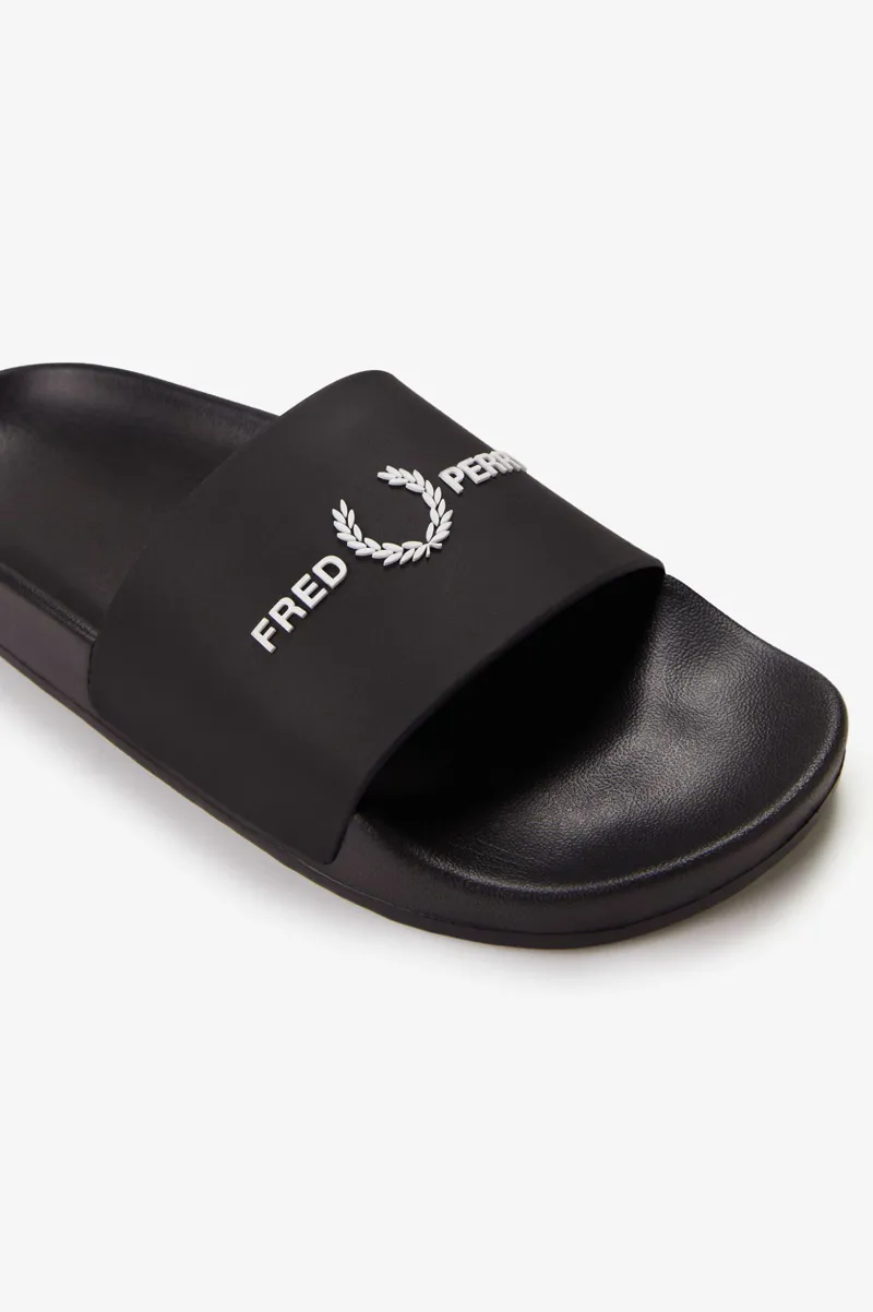 Fred Perry Branded Slides Black -9