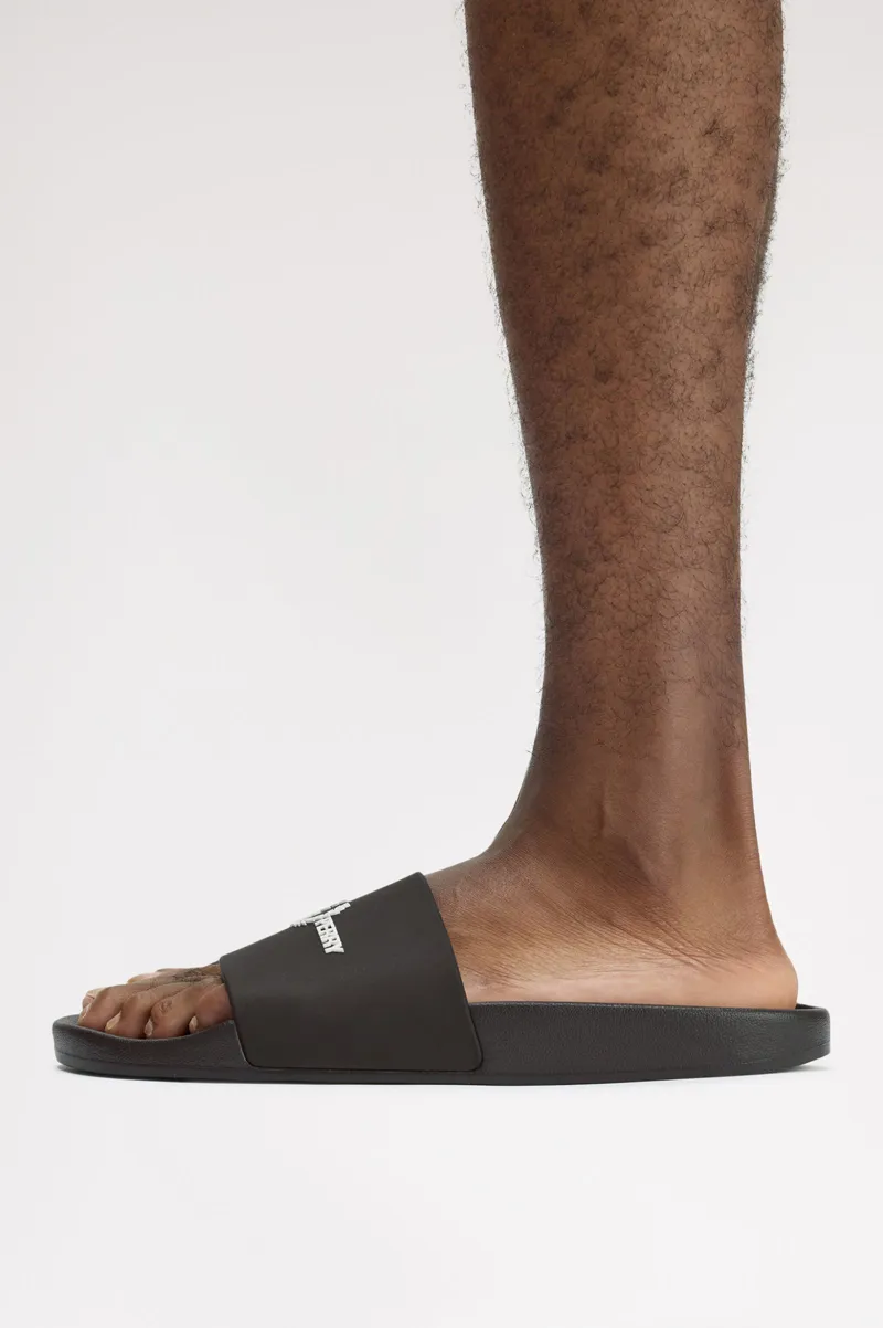 Fred Perry Branded Slides Black -4
