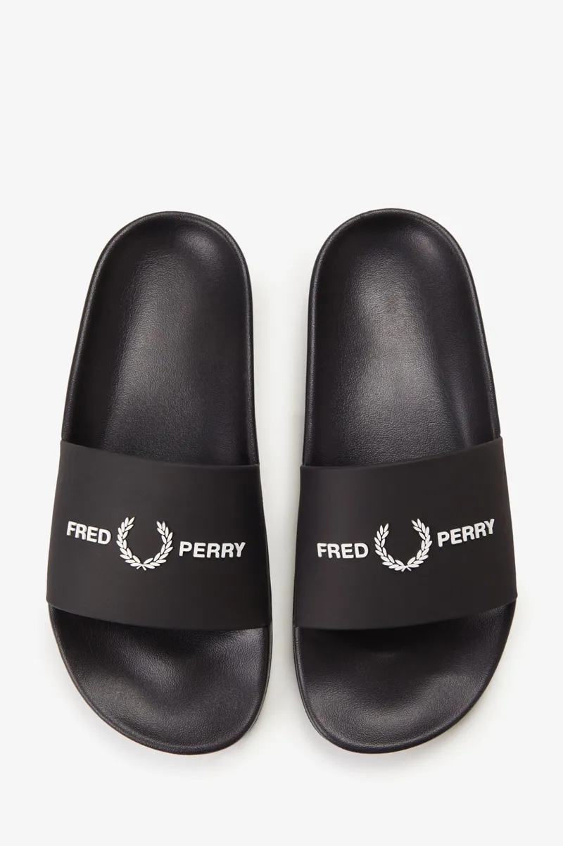 Fred Perry Branded Slides Black -5