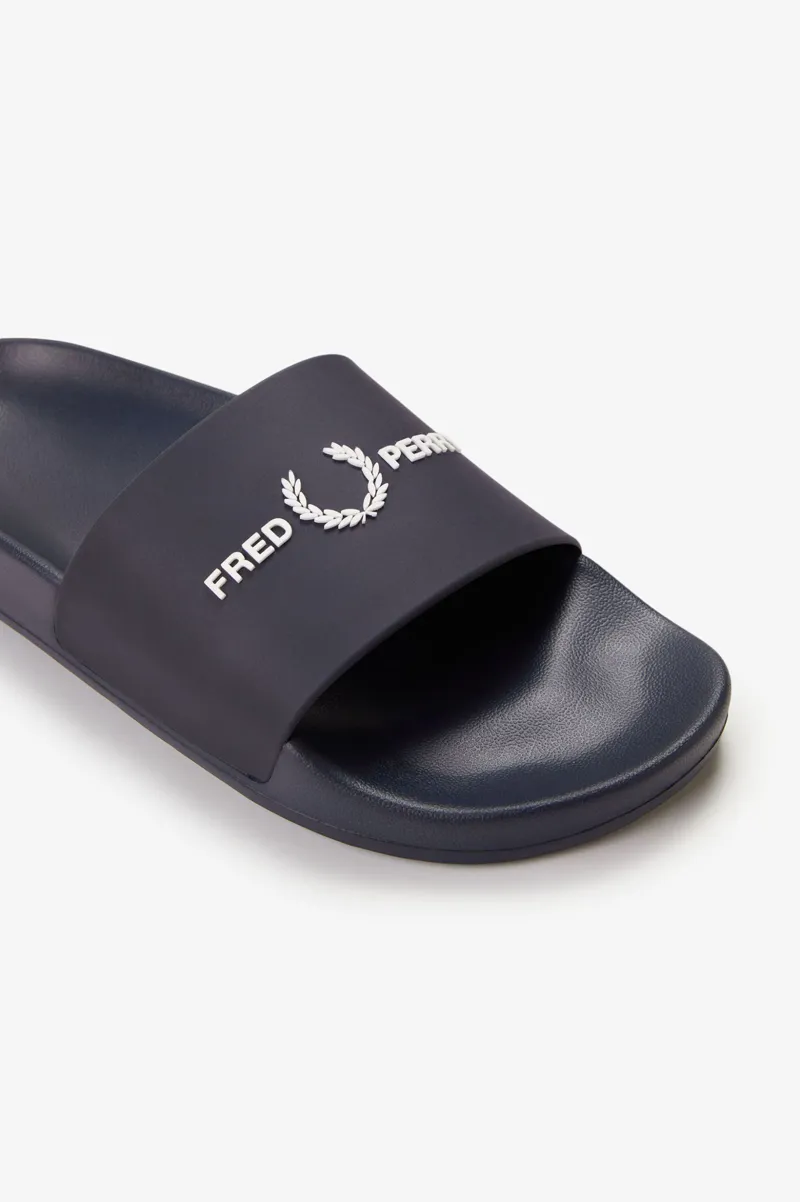 Fred Perry Mens Branded Slides Navy-9