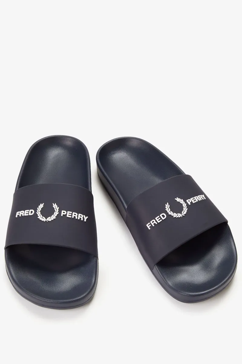Fred Perry Mens Branded Slides Navy-8