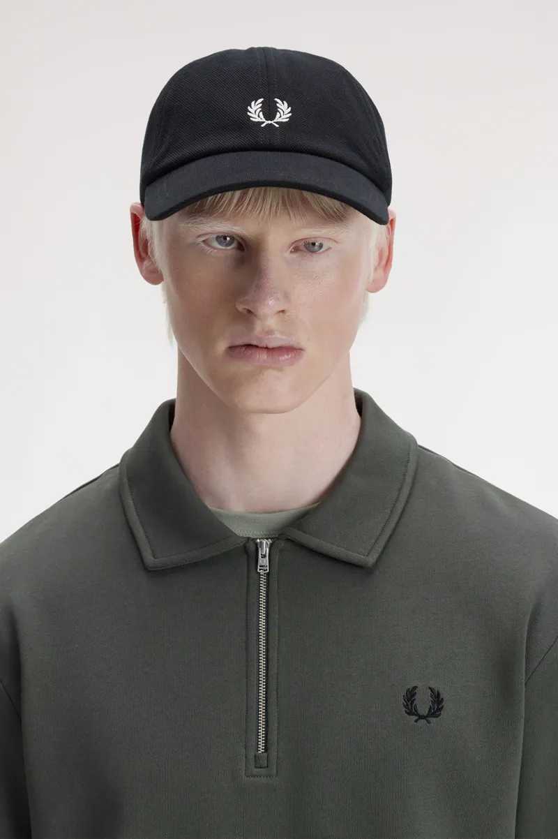 Fred Perry Piqué Classic Cap Black -3