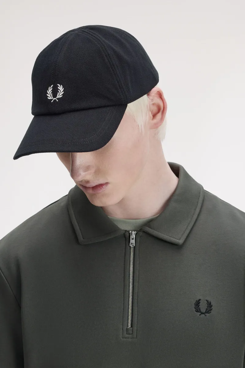 Fred Perry Piqué Classic Cap Black -4
