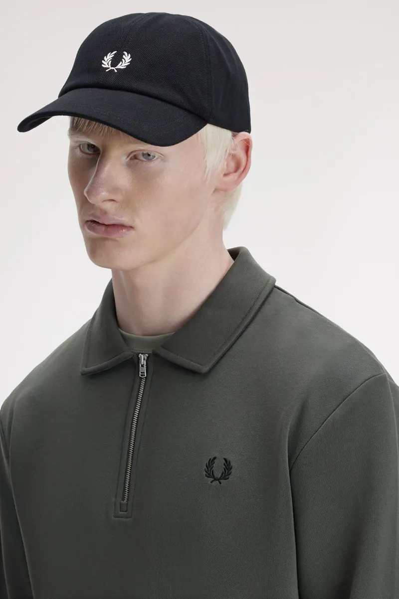 Fred Perry Piqué Classic Cap Black -5