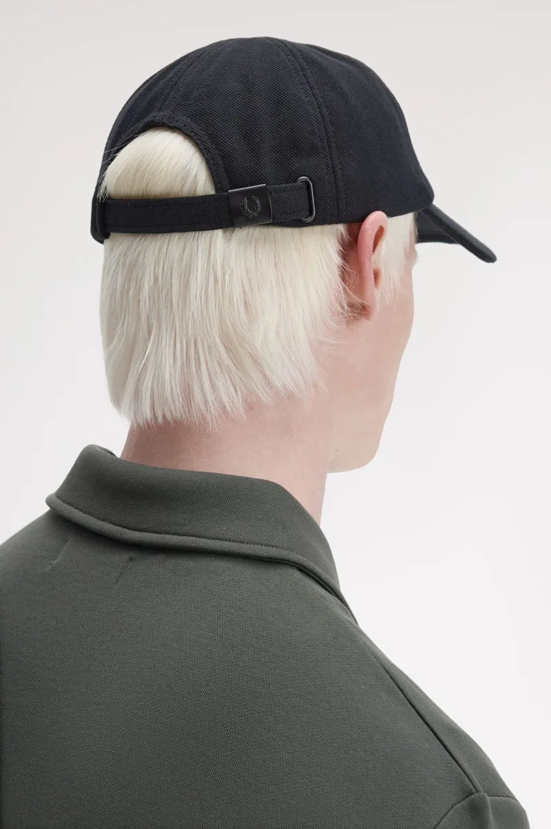 Fred Perry Piqué Classic Cap Black -6