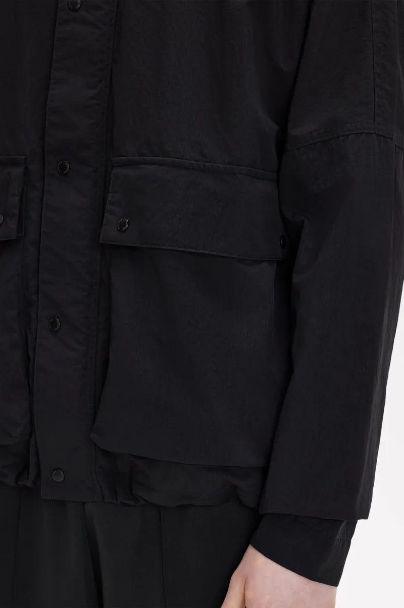 Fred Perry Cropped Ripstop Parka Black-11