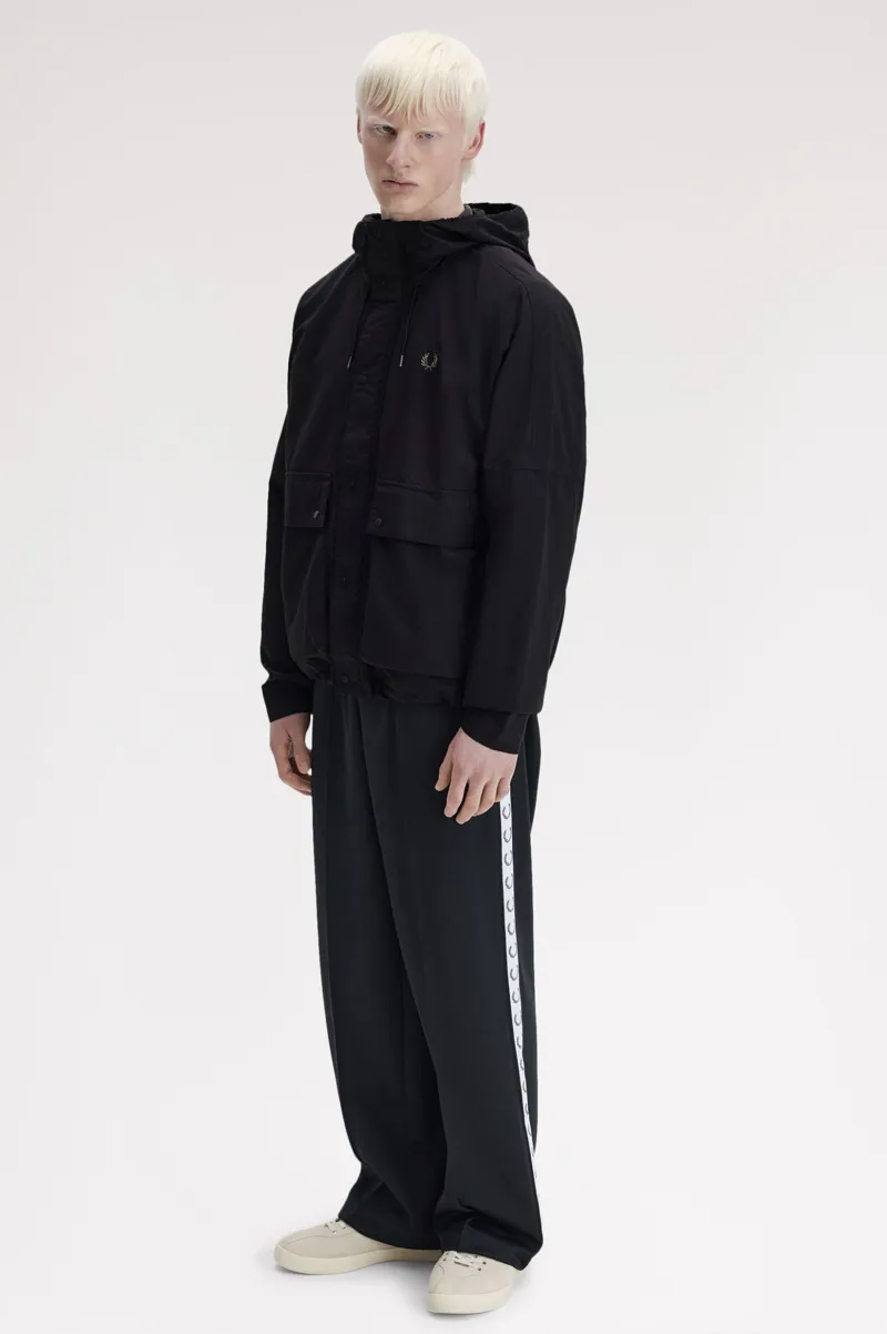 Fred Perry Cropped Ripstop Parka Black-1