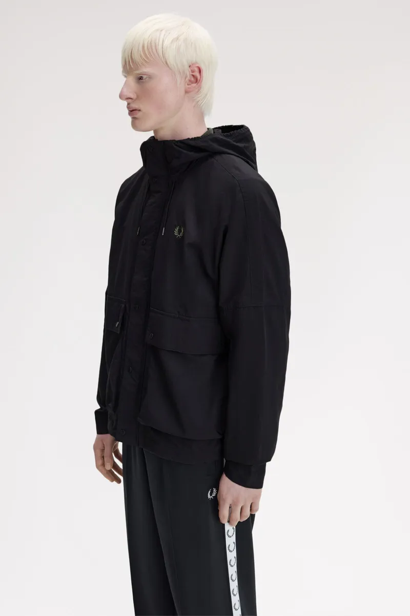 Fred Perry Cropped Ripstop Parka Black-5