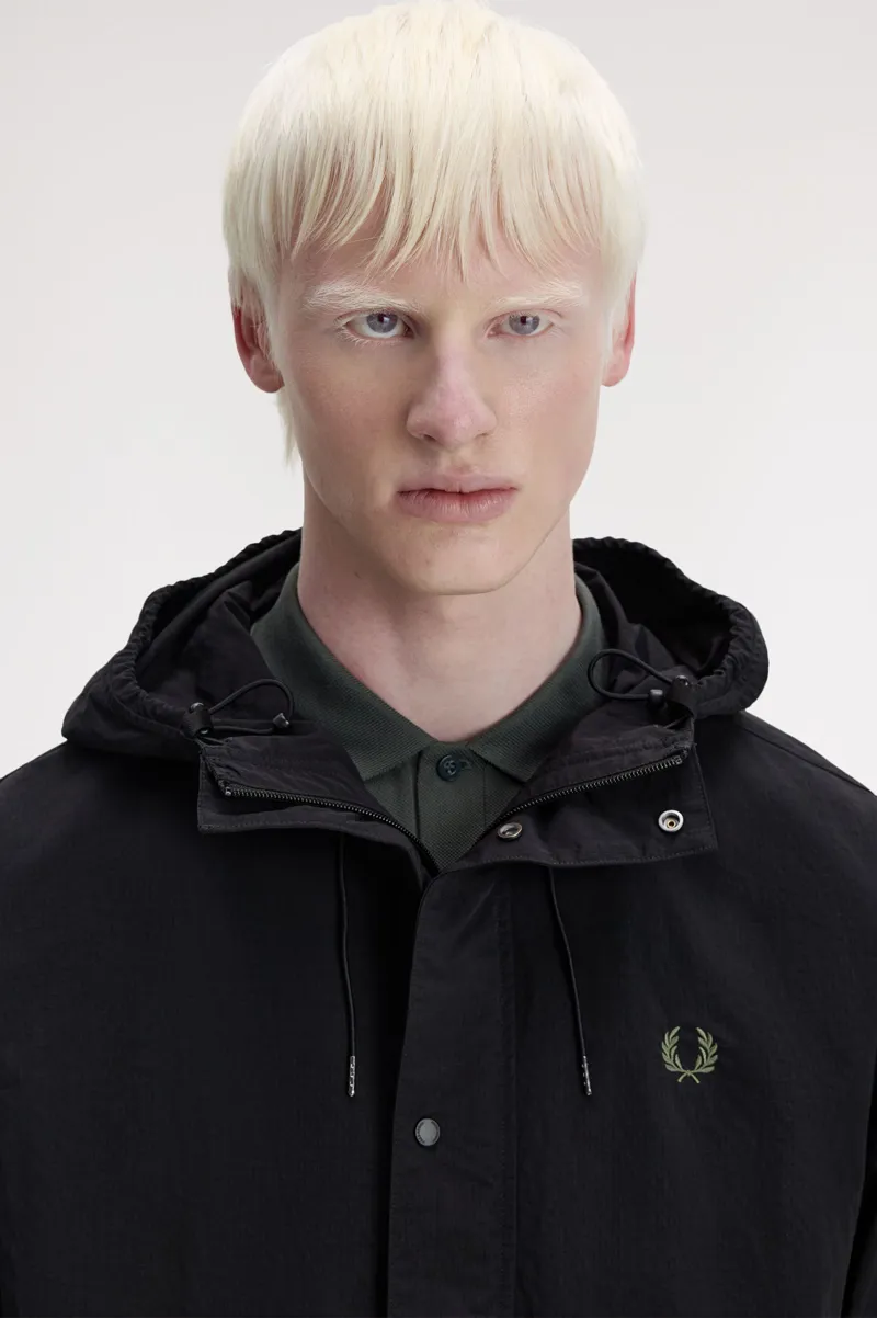 Fred Perry Cropped Ripstop Parka Black-9