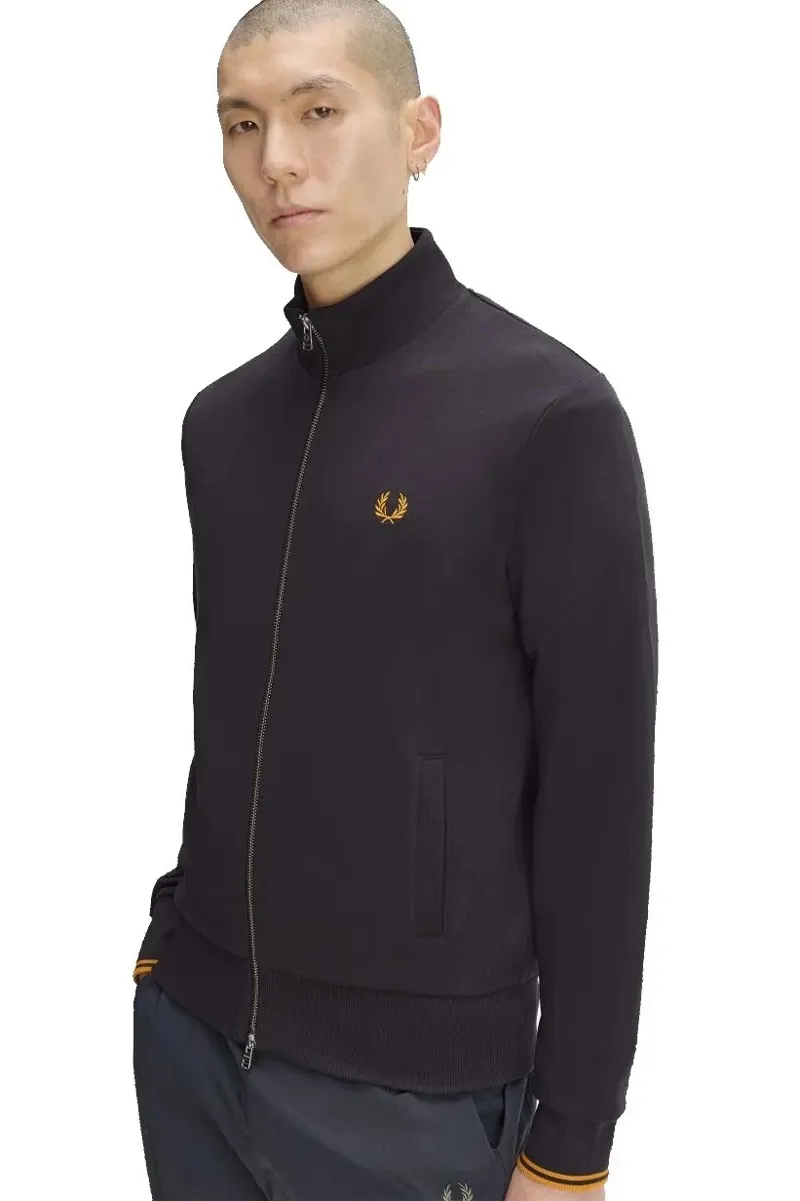 Fred Perry Zip Through Sweatshirt Anchor Grey -1