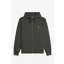Fred Perry Hooded Zip Through Sweatshirt Field Green