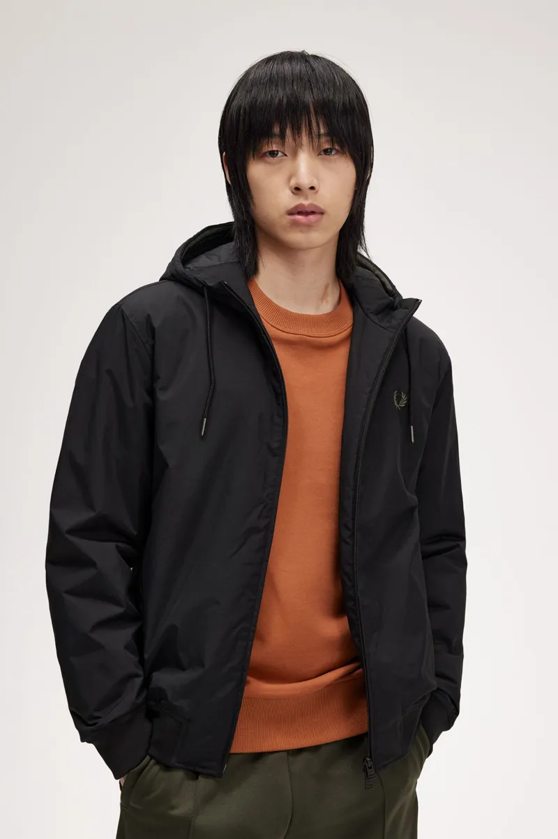 Fred Perry Hooded Brentham Jacket Black XL ONLY LAST ONE-1