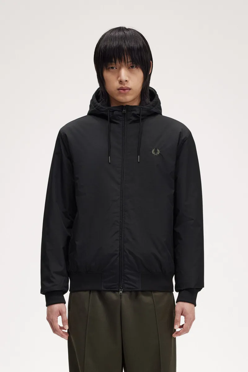 Fred Perry Hooded Brentham Jacket Black XL ONLY LAST ONE-4