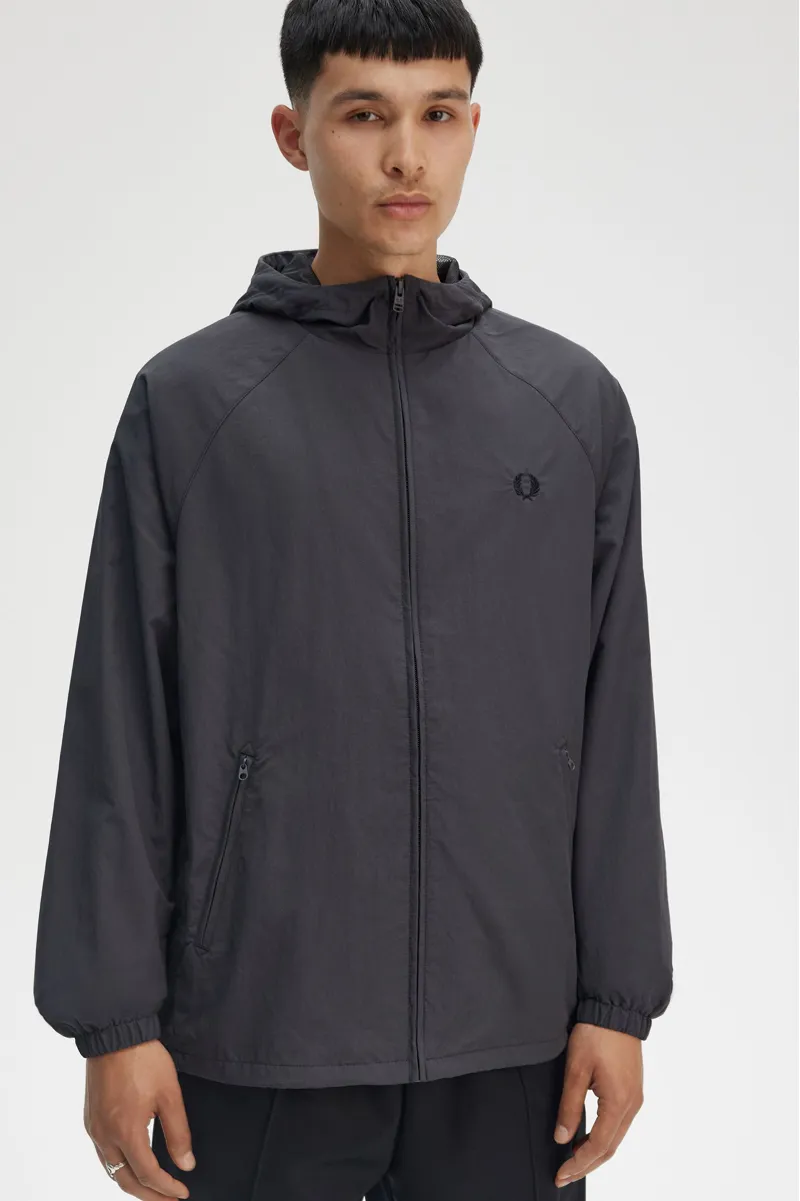 Fred Perry J9049 - 297 Mens Hooded Shell Jacket Anchor Grey