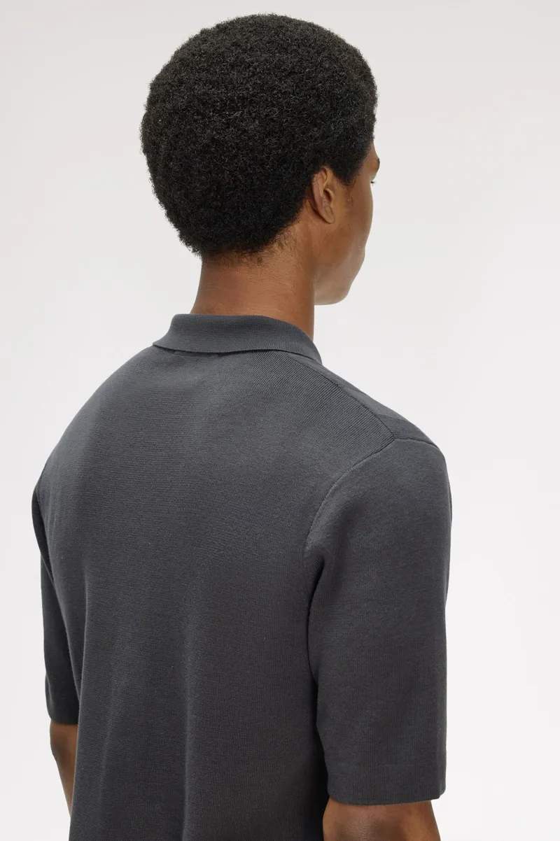 Fred Perry Tonal Vertical Stripe Shirt Anchor Grey -1