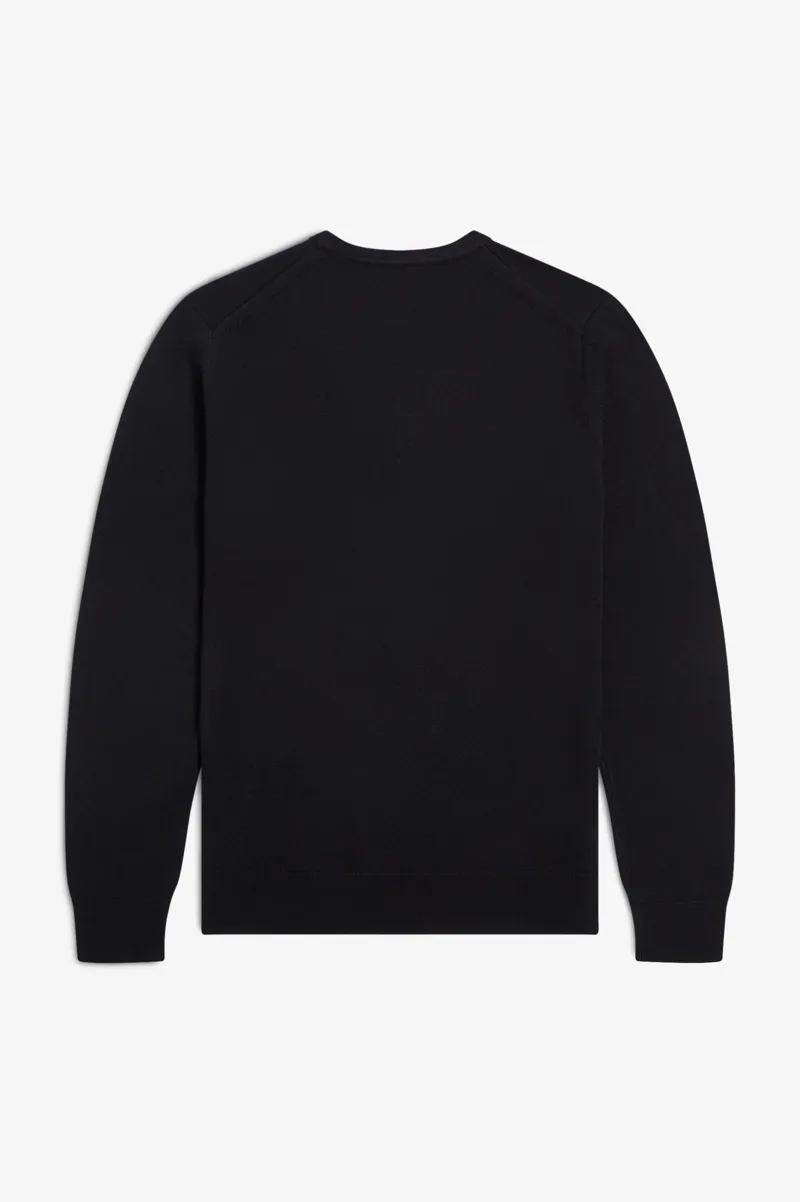 Fred Perry Classic Crew Neck Jumper Black-6