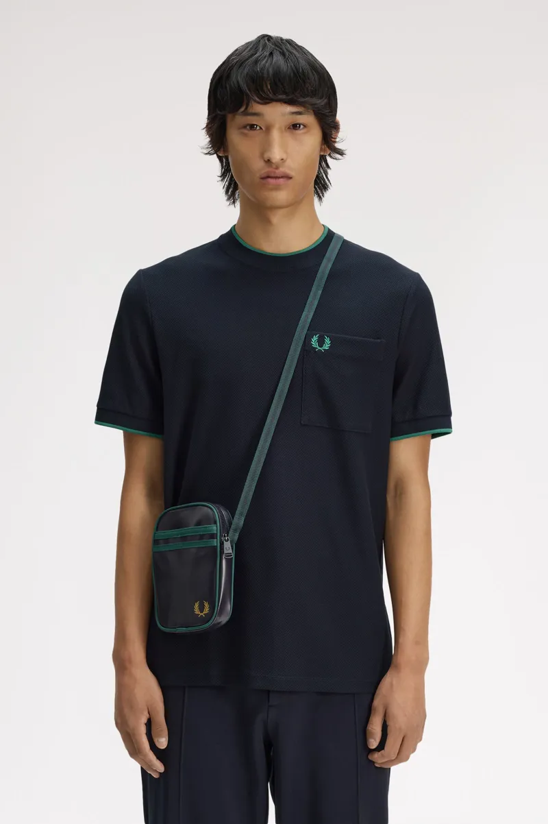 Fred Perry Classic Small Side Bag Navy / Grassroots-1