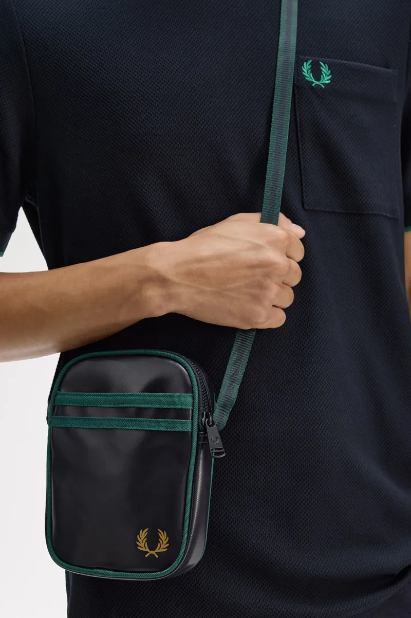 Fred Perry Classic Small Side Bag Navy / Grassroots-5