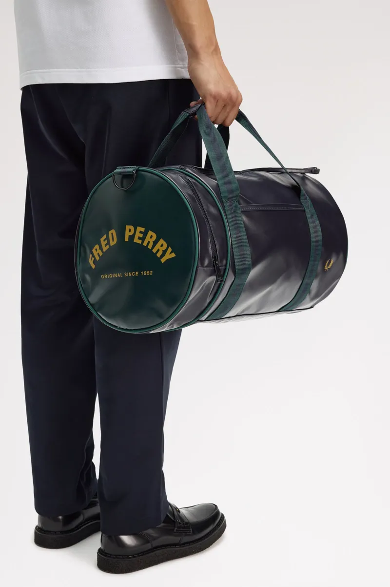 Fred Perry L7255-81A Classic Barrel Bag Navy/Grassroots-6