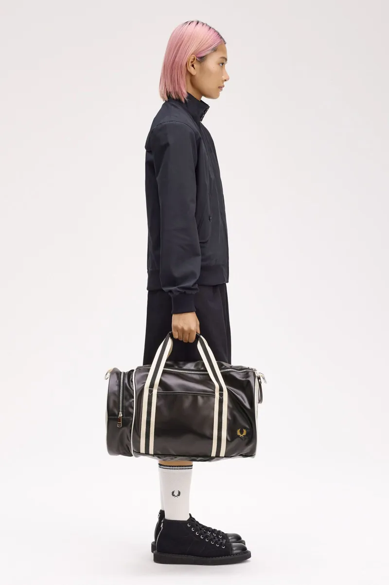 Fred Perry L7255-D57 Classic Barrel Bag Black Ecru -6