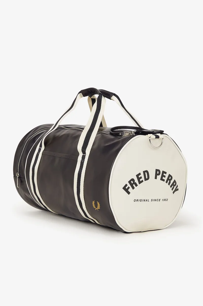 Fred Perry L7255-D57 Classic Barrel Bag Black Ecru -3